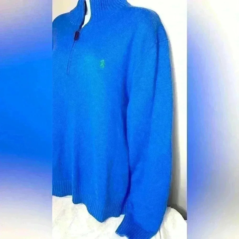 Men’s Polo Ralph Lauren 1/2 Zip Blue Sweater